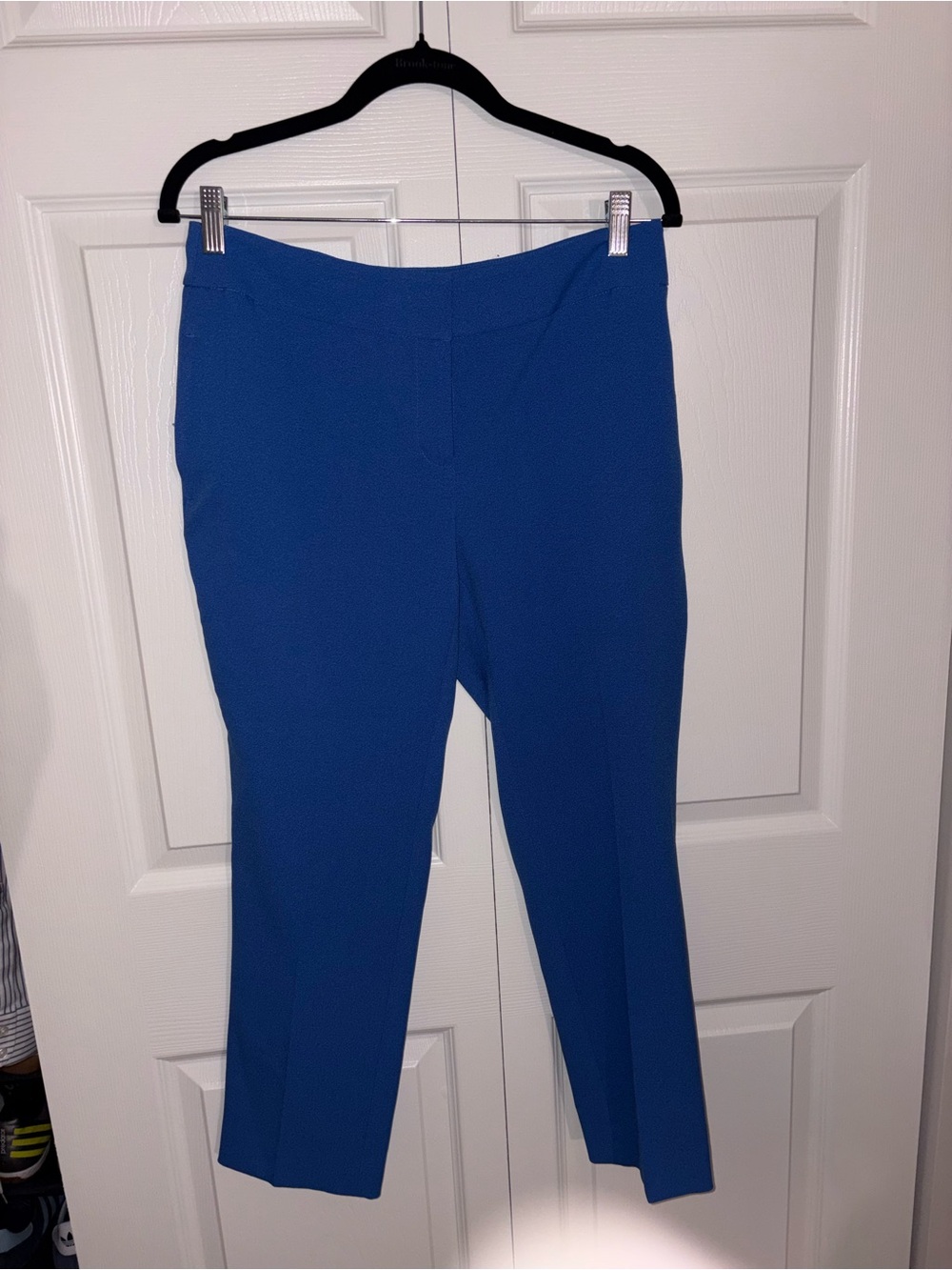 Kasper Royal Blue Cropped Stretch Ankle Pants